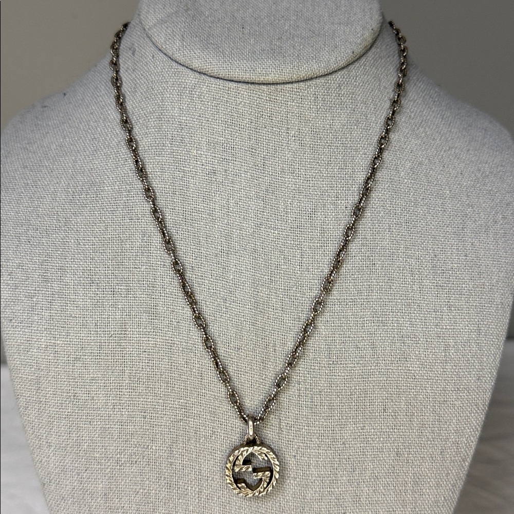 Gucci Sterling Silver Interlocking G Necklace – 17" - Picture 2 of 6